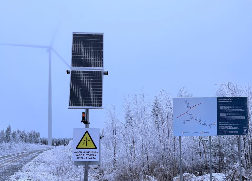 Tuulipuistoissa talviset olosuhteet